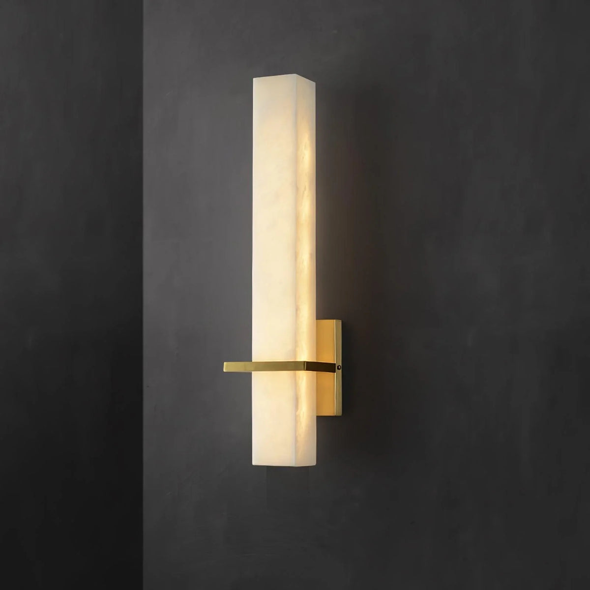 Evangeline Modern Alabaster Cuboid Wall Light
