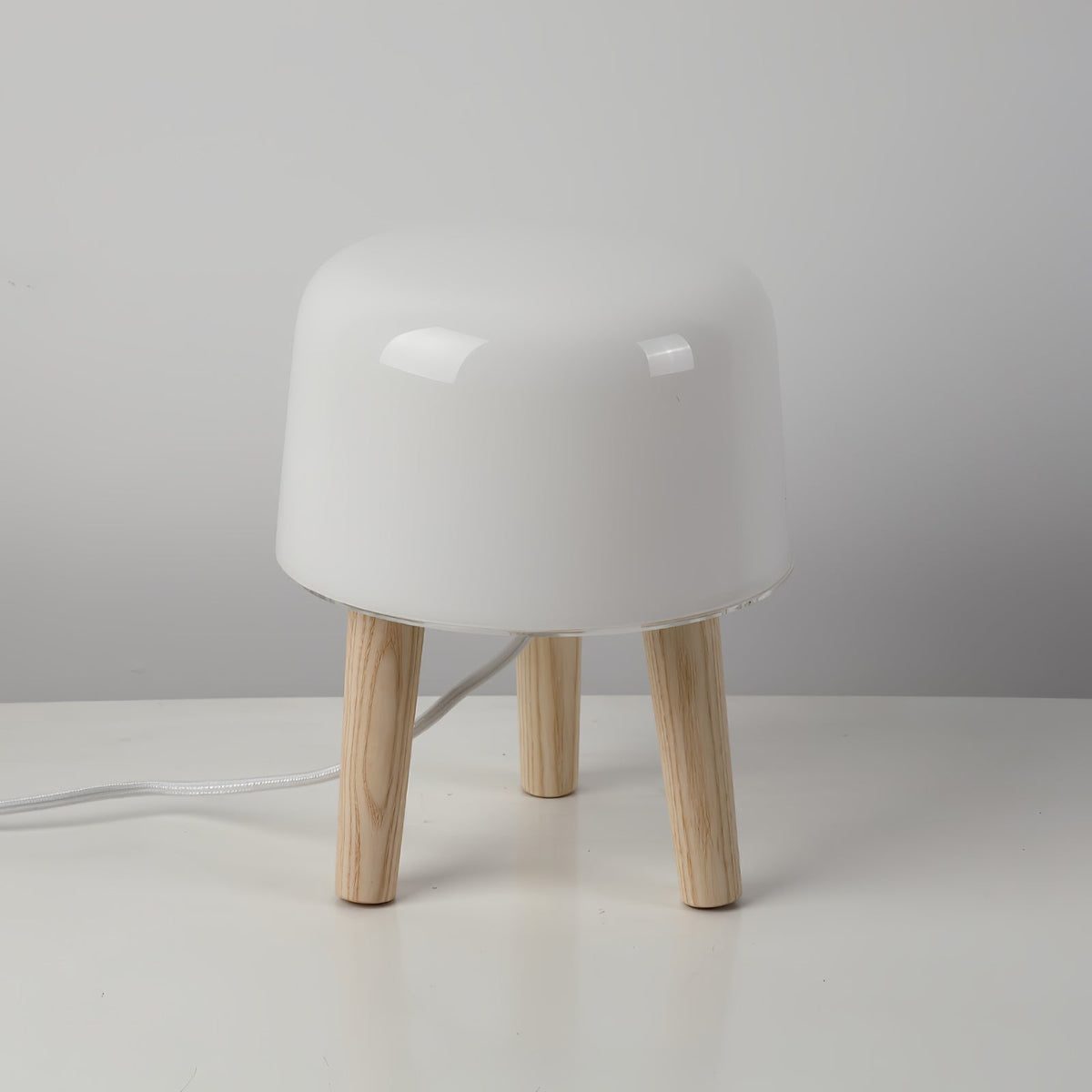 GlowPod Wood Milk Table Lamp