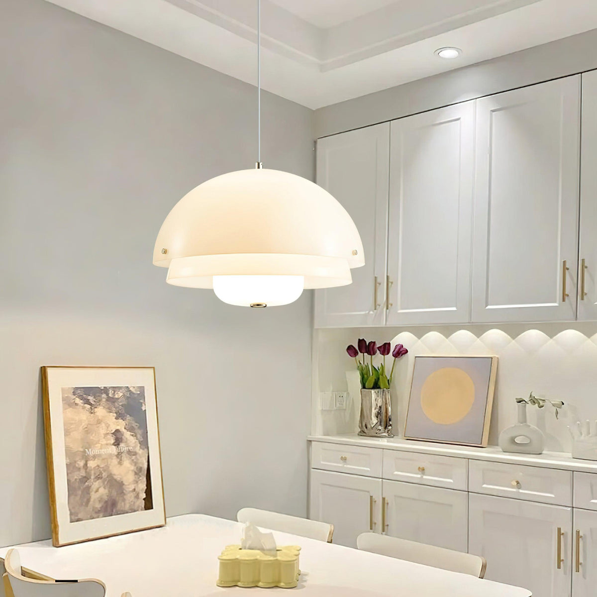 Velisena Unique Milk White Glass Pendant Lamp