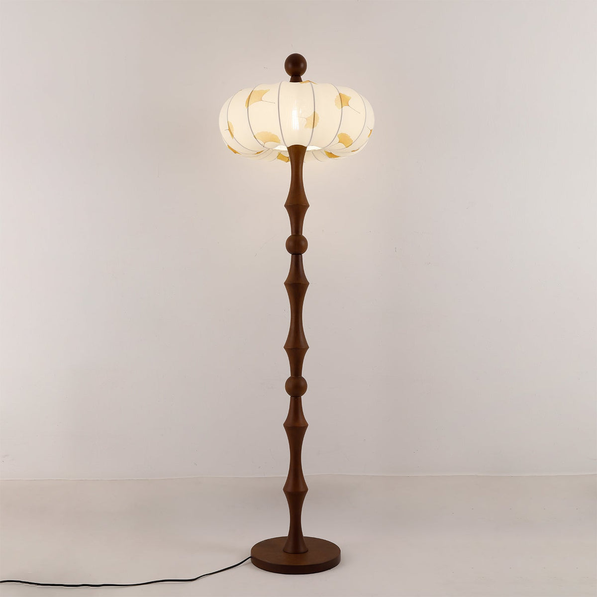 Breen Wood Fabric Classic Floor Lamp