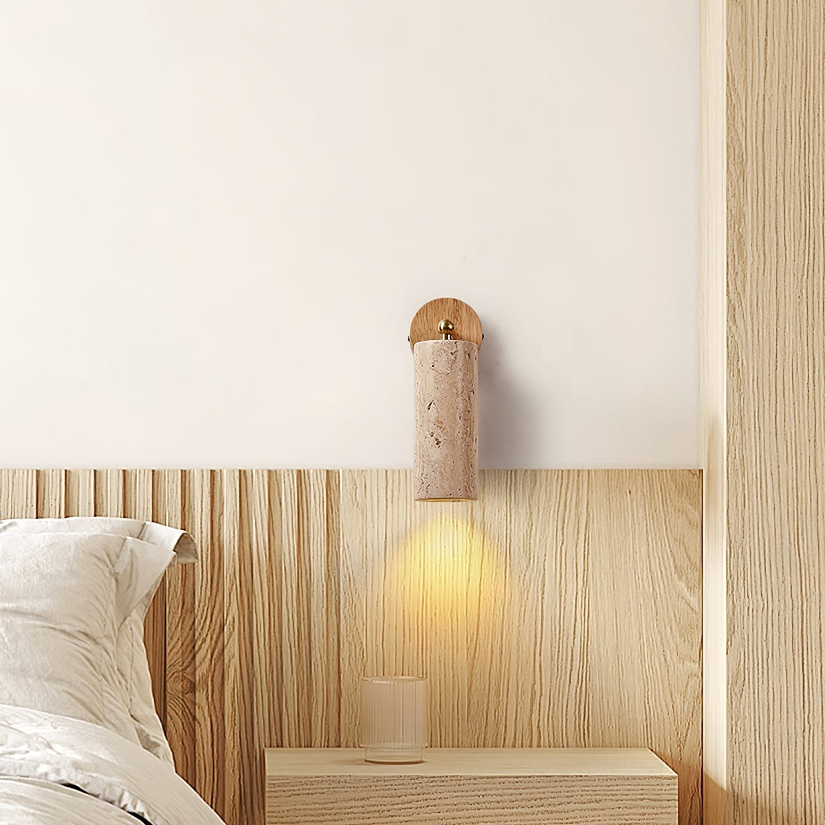 Erzorus Minimalist Travertine Wall Light