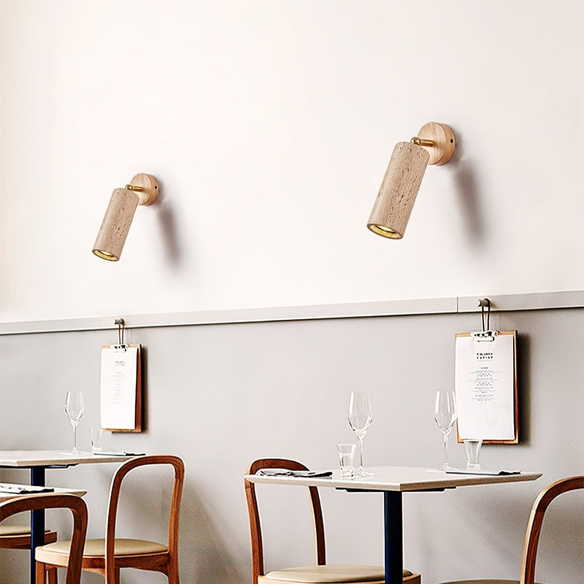 Erzorus Minimalist Travertine Wall Light