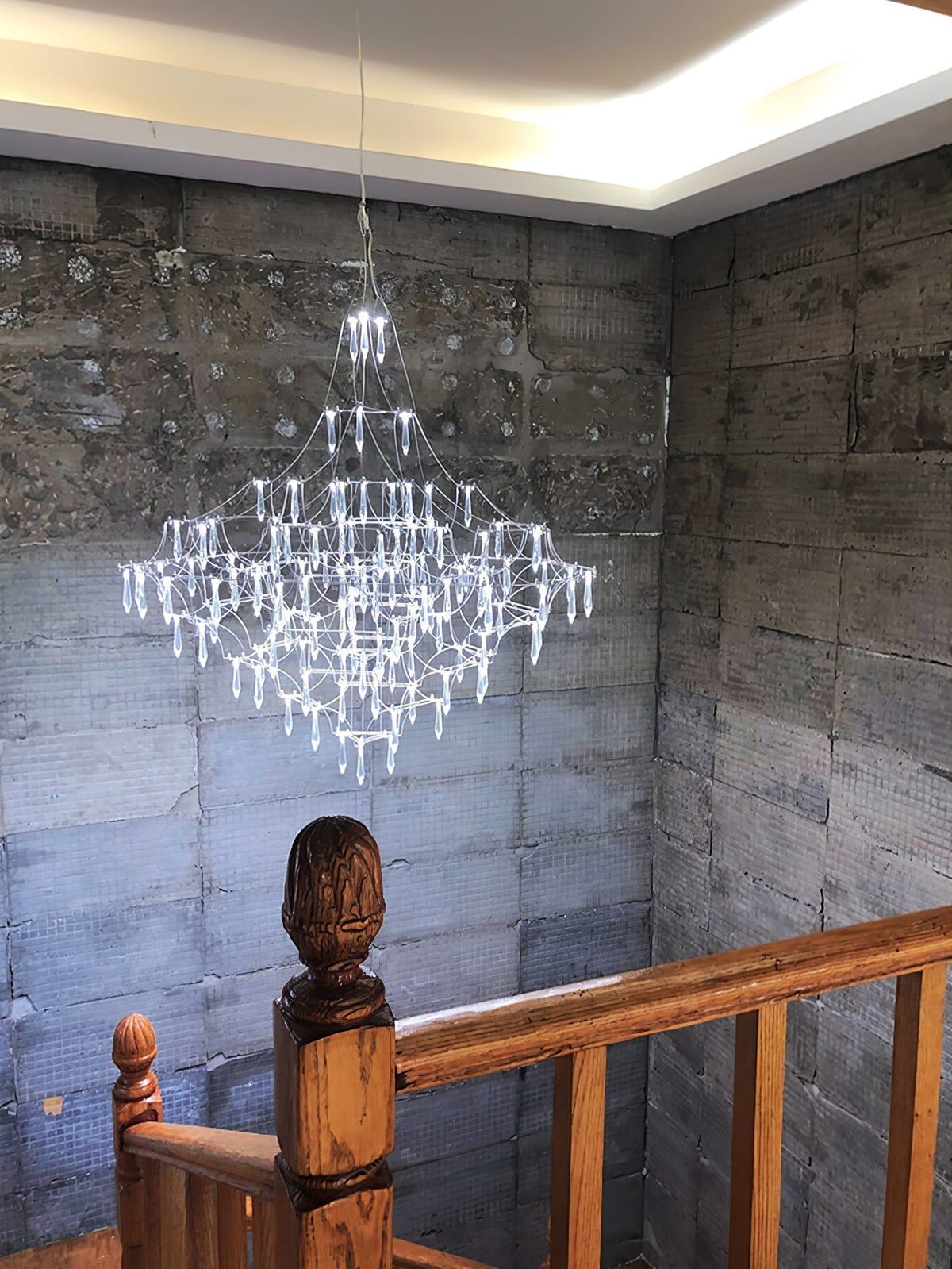 Cyrorella Chandelier Stainless Crystal Net
