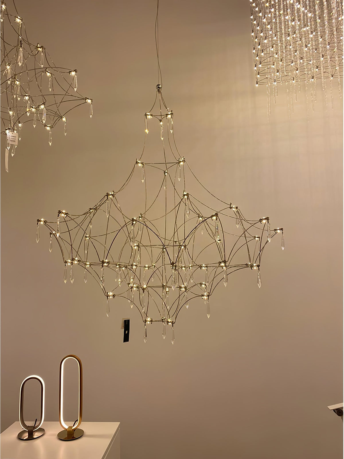 Cyrorella Chandelier Stainless Crystal Net