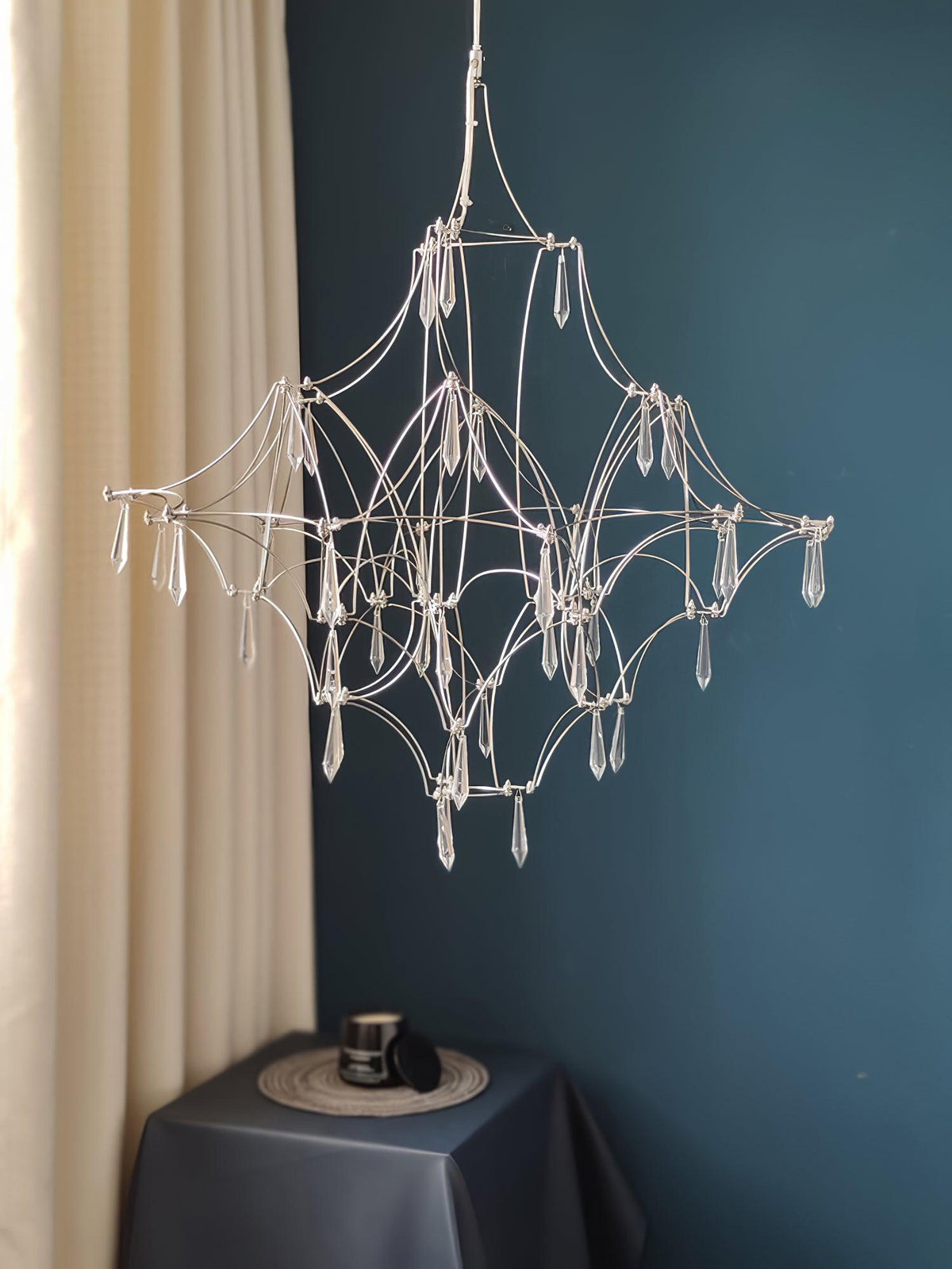 Cyrorella Chandelier Stainless Crystal Net