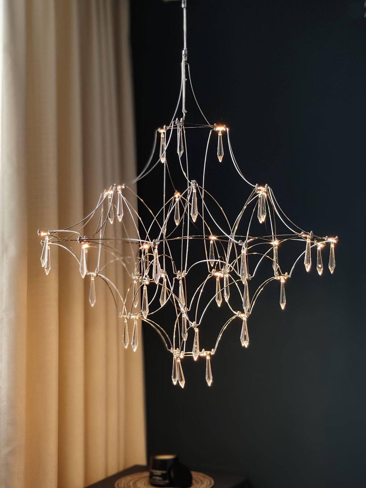 Cyrorella Chandelier Stainless Crystal Net