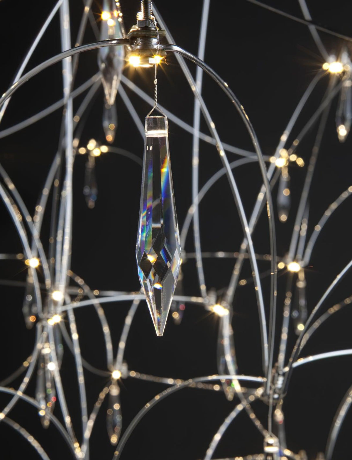Cyrorella Chandelier Stainless Crystal Net