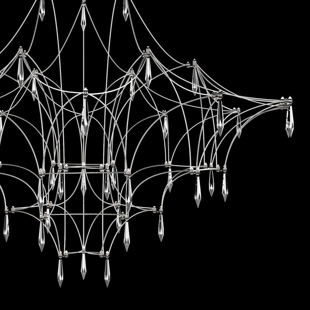 Cyrorella Chandelier Stainless Crystal Net