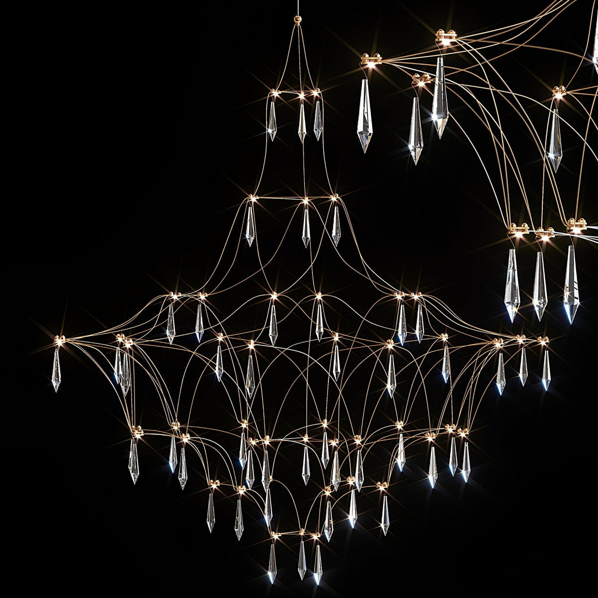 Cyrorella Chandelier Stainless Crystal Net