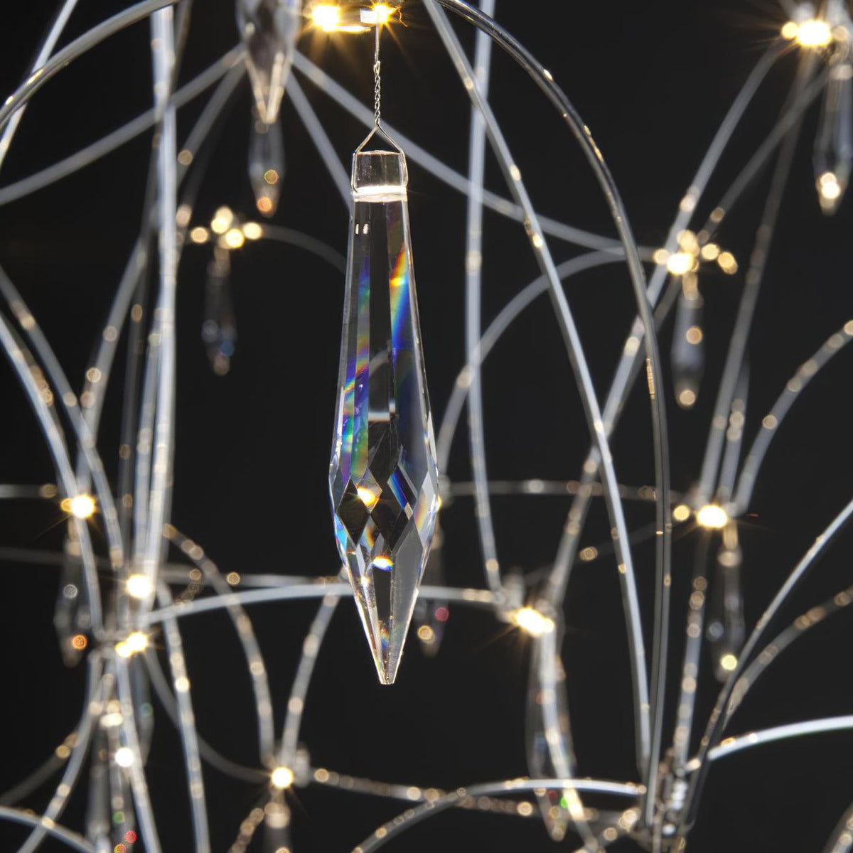Cyrorella Chandelier Stainless Crystal Net
