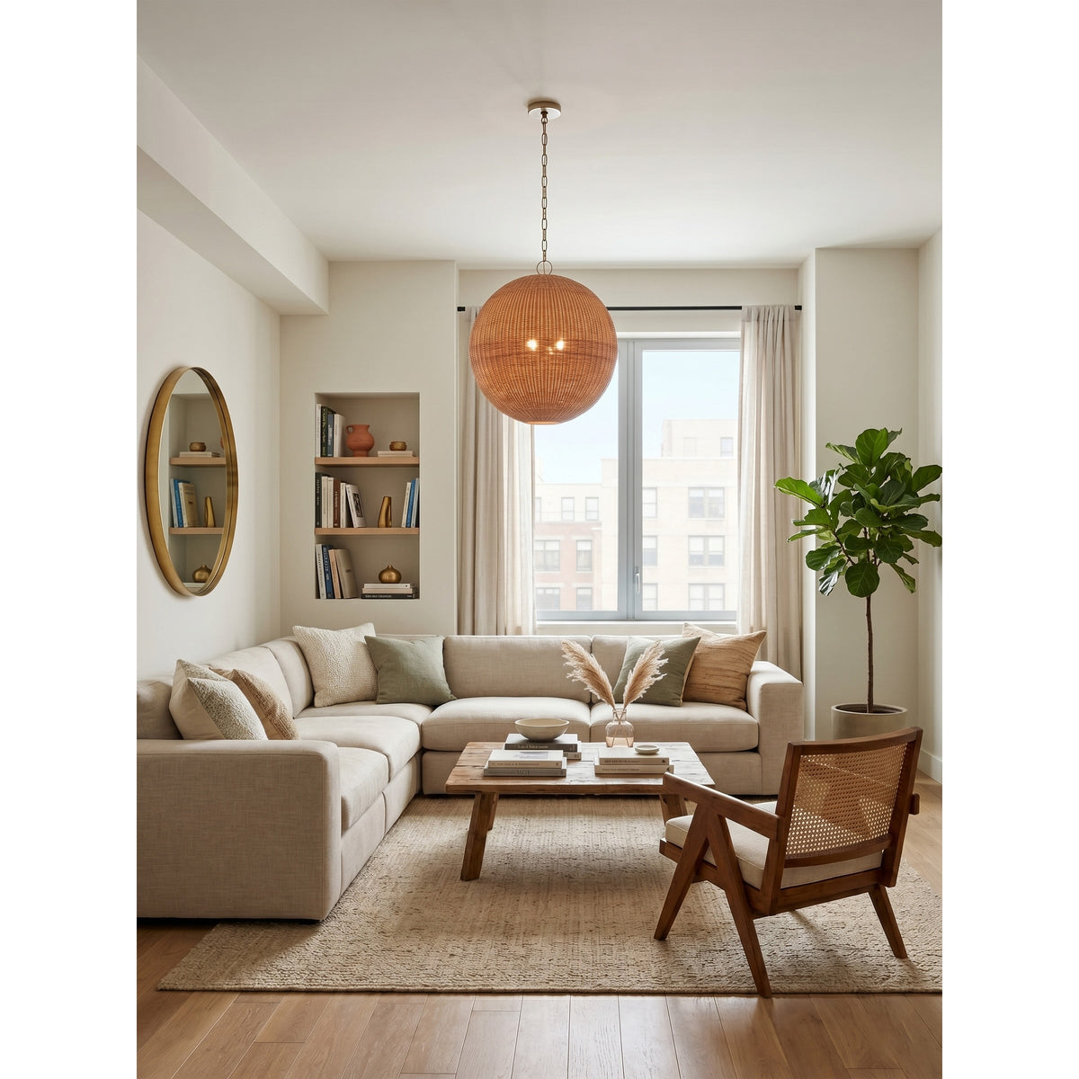 Ravisaya Rattan Round Pendant Lamp