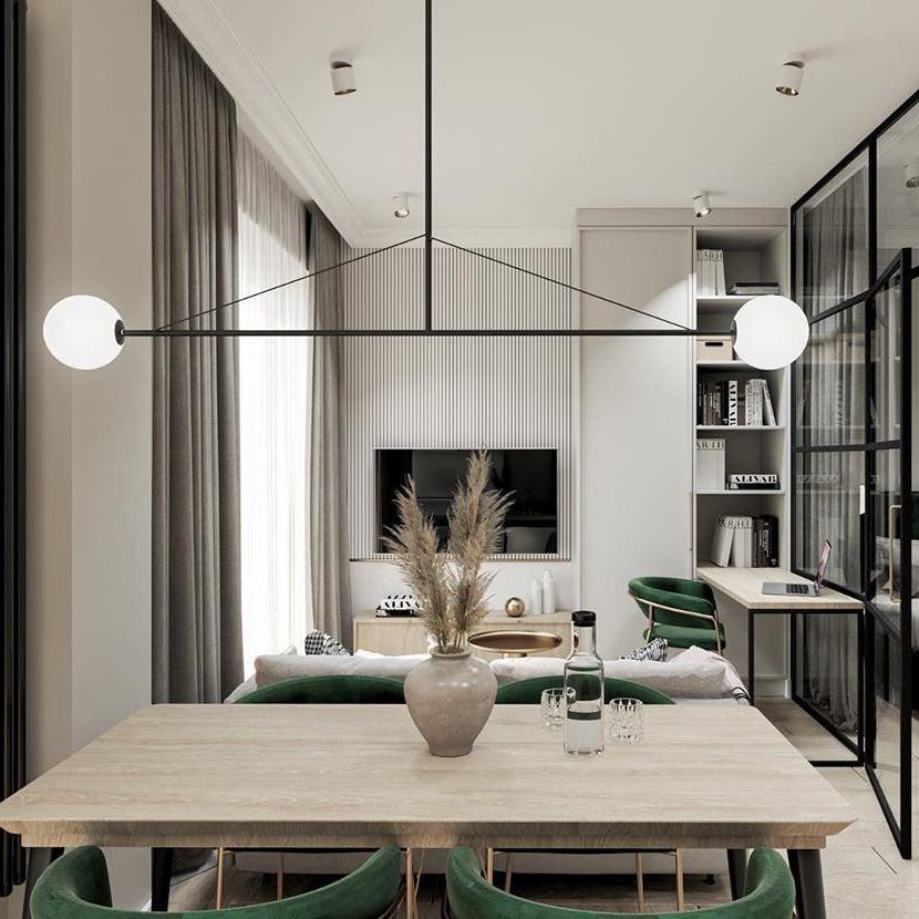 Viraiseon Chandelier Mobile Black Minimalist