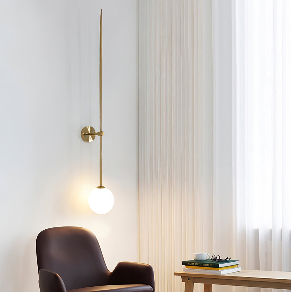 Veluelle Modern Minimalist Mobile Glass Wall Lamp