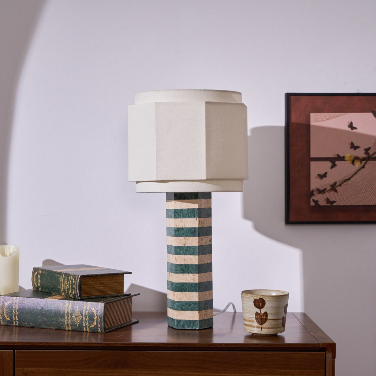 Stripes Fabric Table Lamp