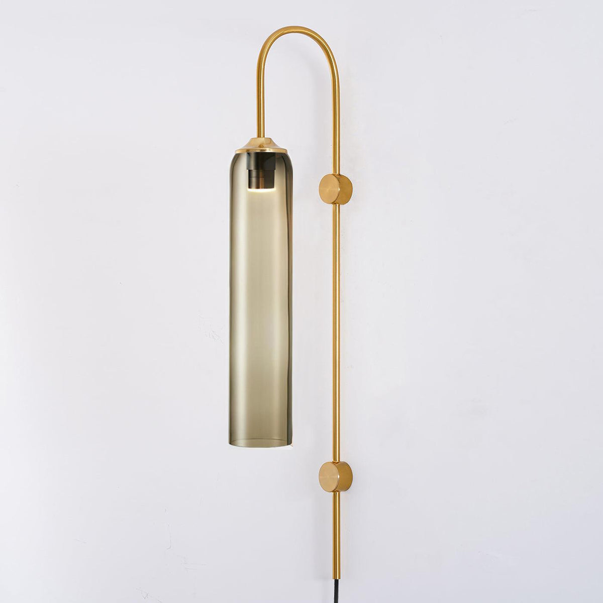 Conrad Modern Glass Plug-In Wall Lamp