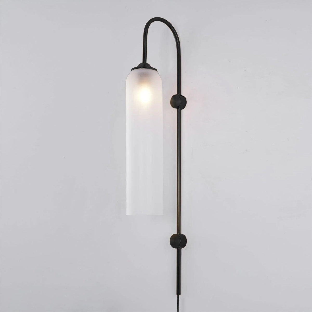 Conrad Modern Glass Plug-In Wall Lamp