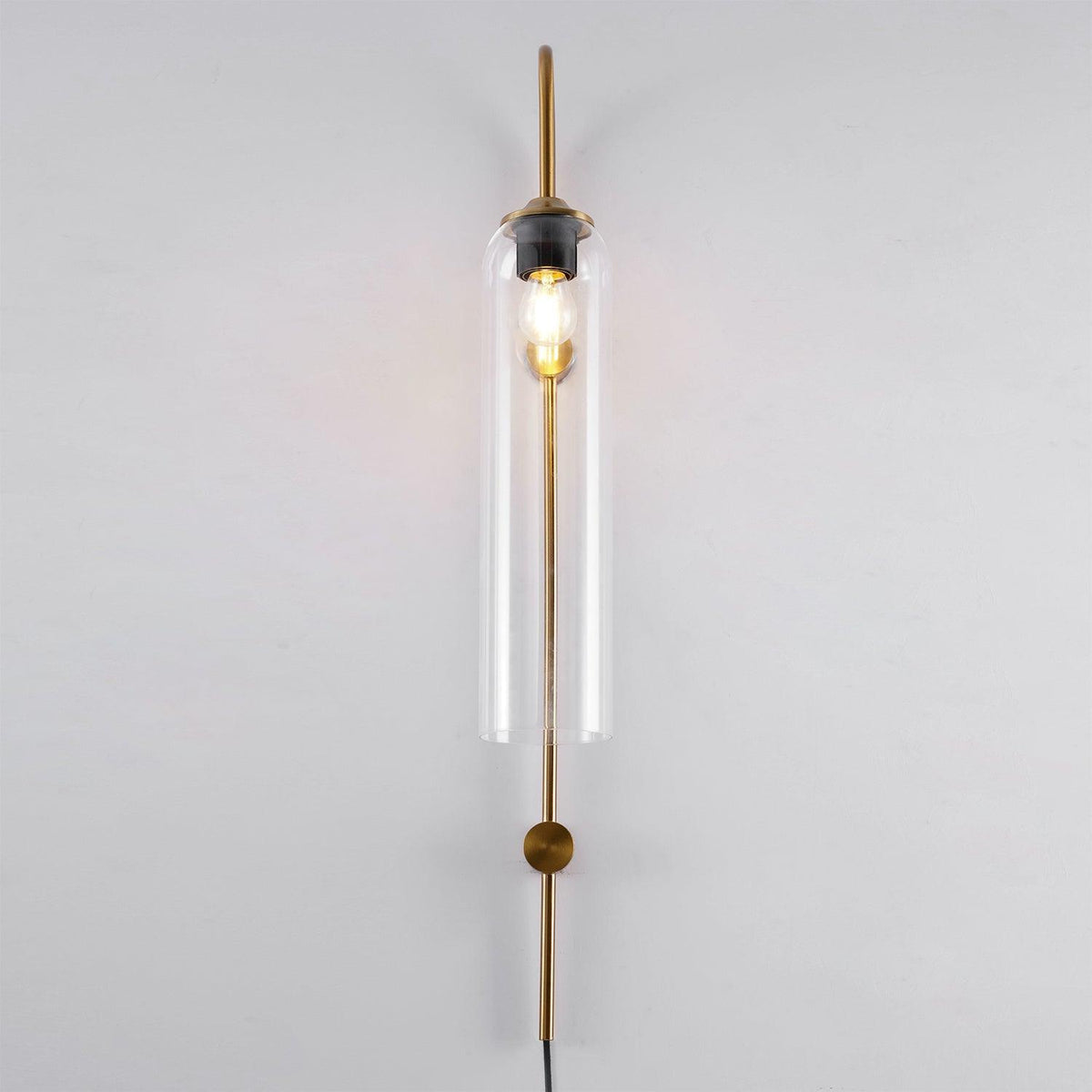 Conrad Modern Glass Plug-In Wall Lamp
