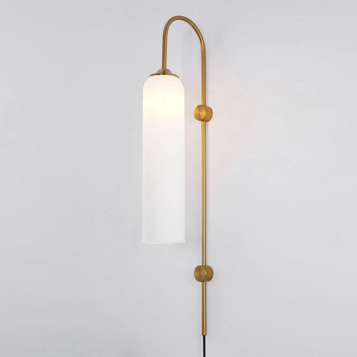 Conrad Modern Glass Plug-In Wall Lamp