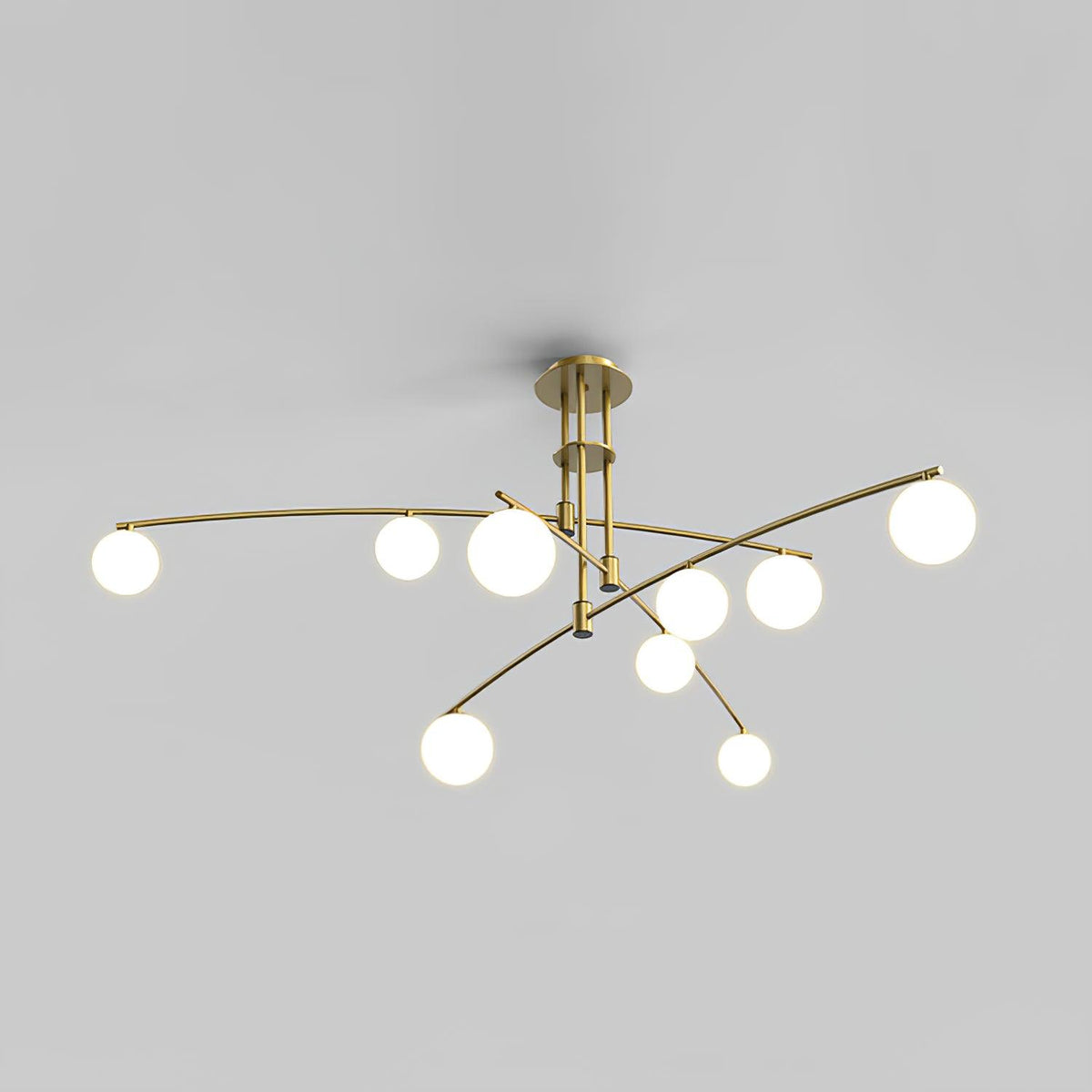 Dluxen Chandelier Long Arm Modern 6-Light