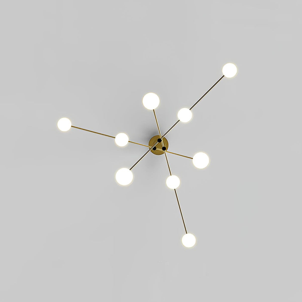 Dluxen Chandelier Long Arm Modern 6-Light