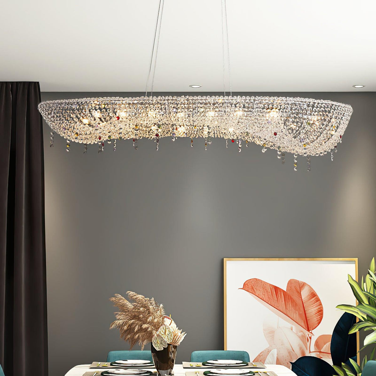 Bior Embellished Crystal Pendant Light