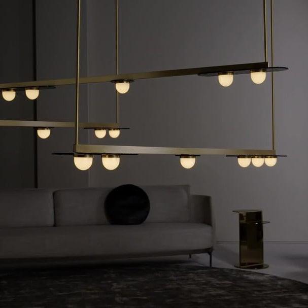Solerelle Chandelier LED Linear Gold Frame
