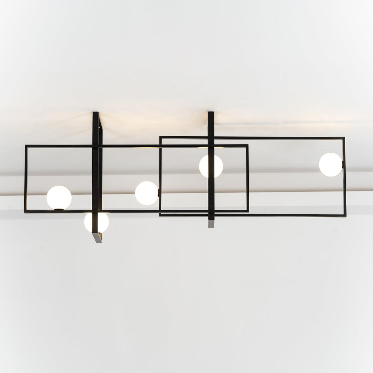 Veliiel Chandelier Mondrian Glass Brass Geometric Modern