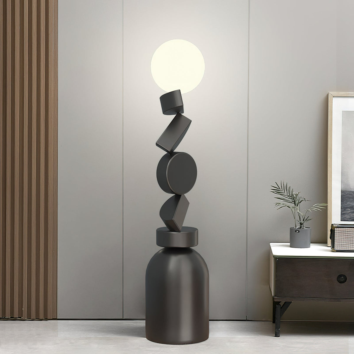 Calisine Floor Lamp Monolith Cube Black Base