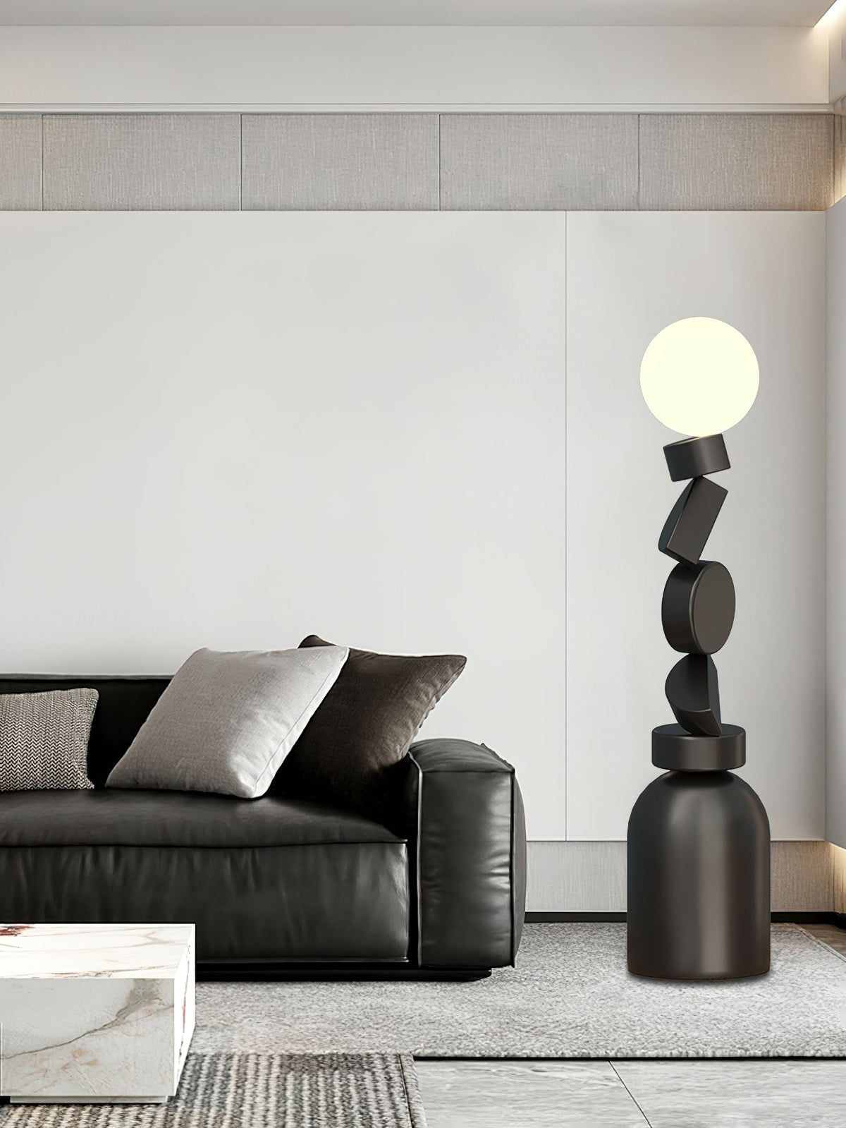 Calisine Floor Lamp Monolith Cube Black Base