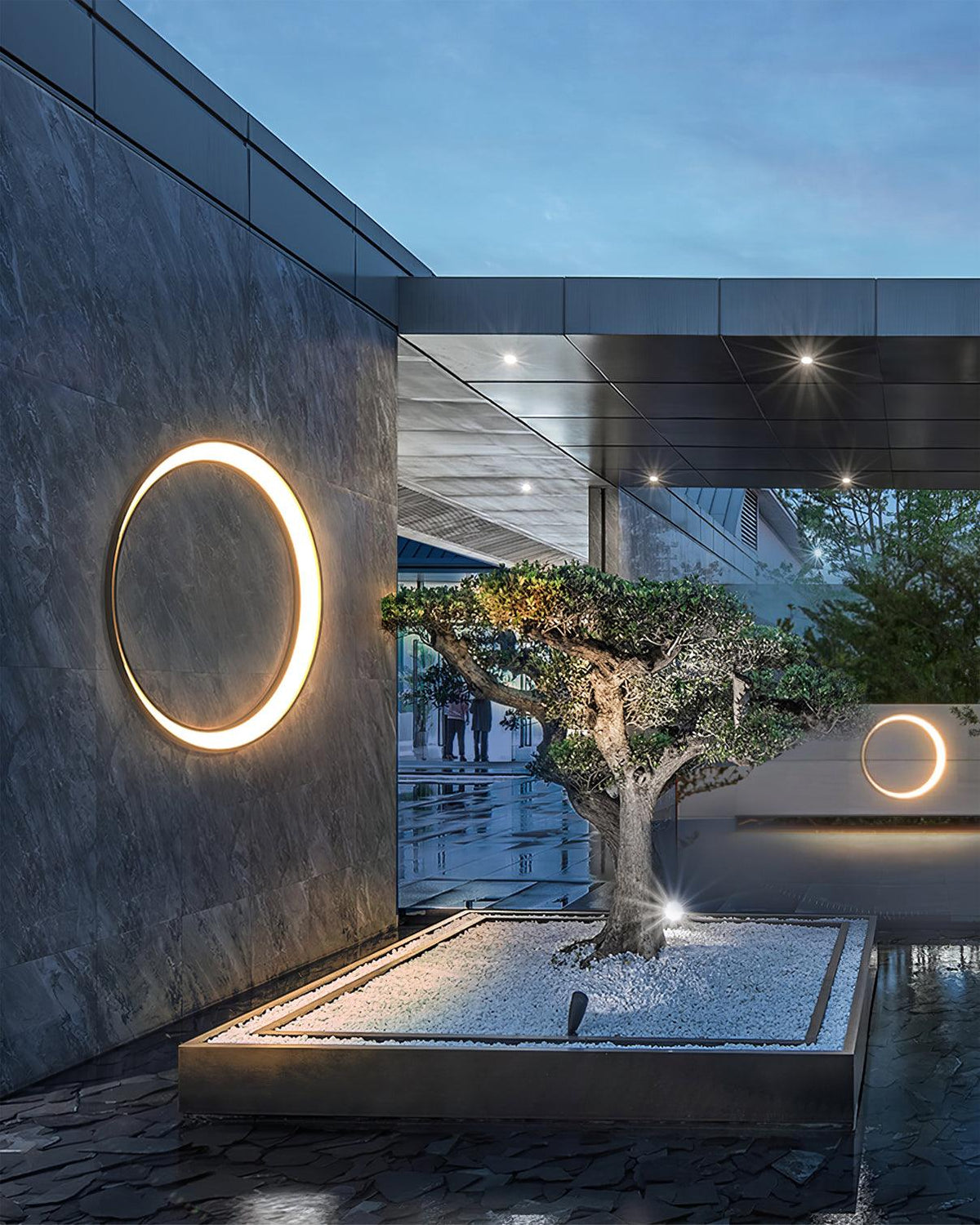 Noreliella Circular LED Outdoor Wall Light