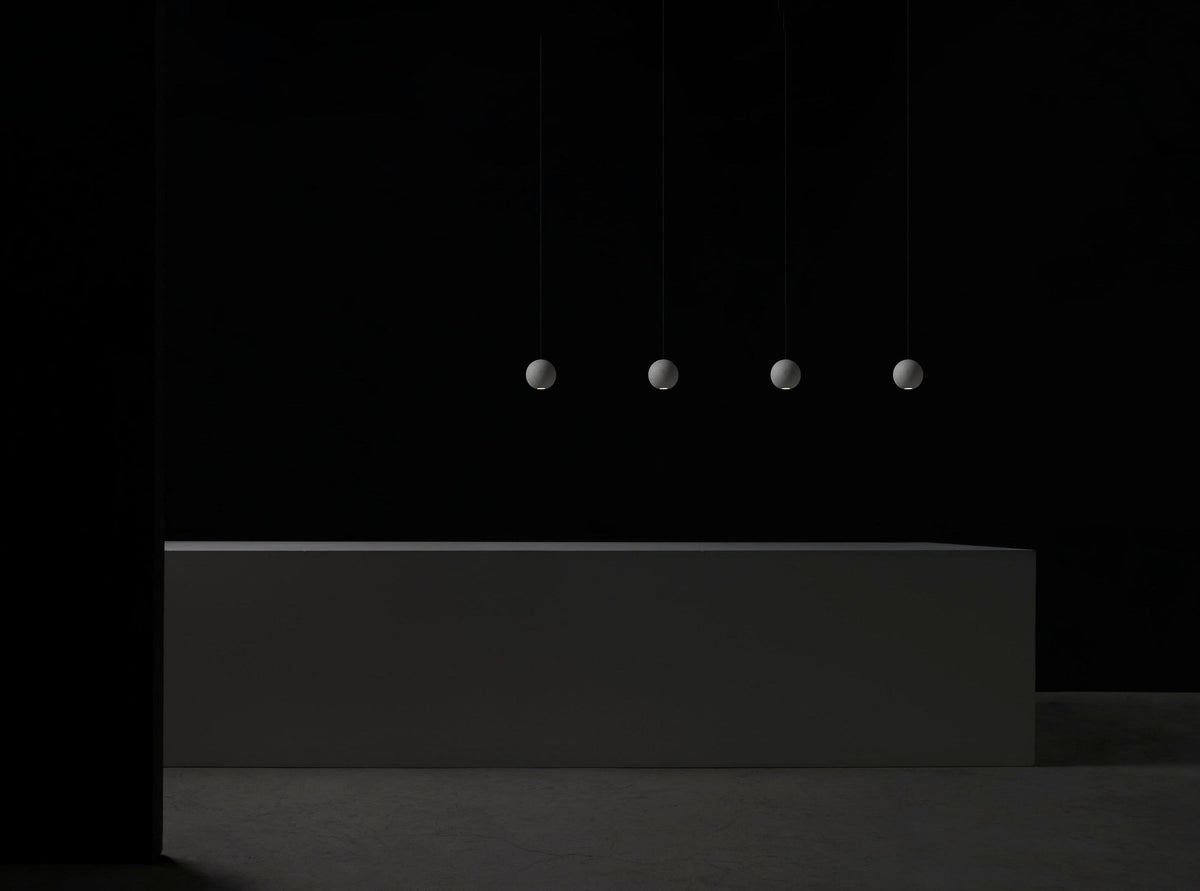 Umi Pendant Lamp Concrete Sphere Moon Minimalist