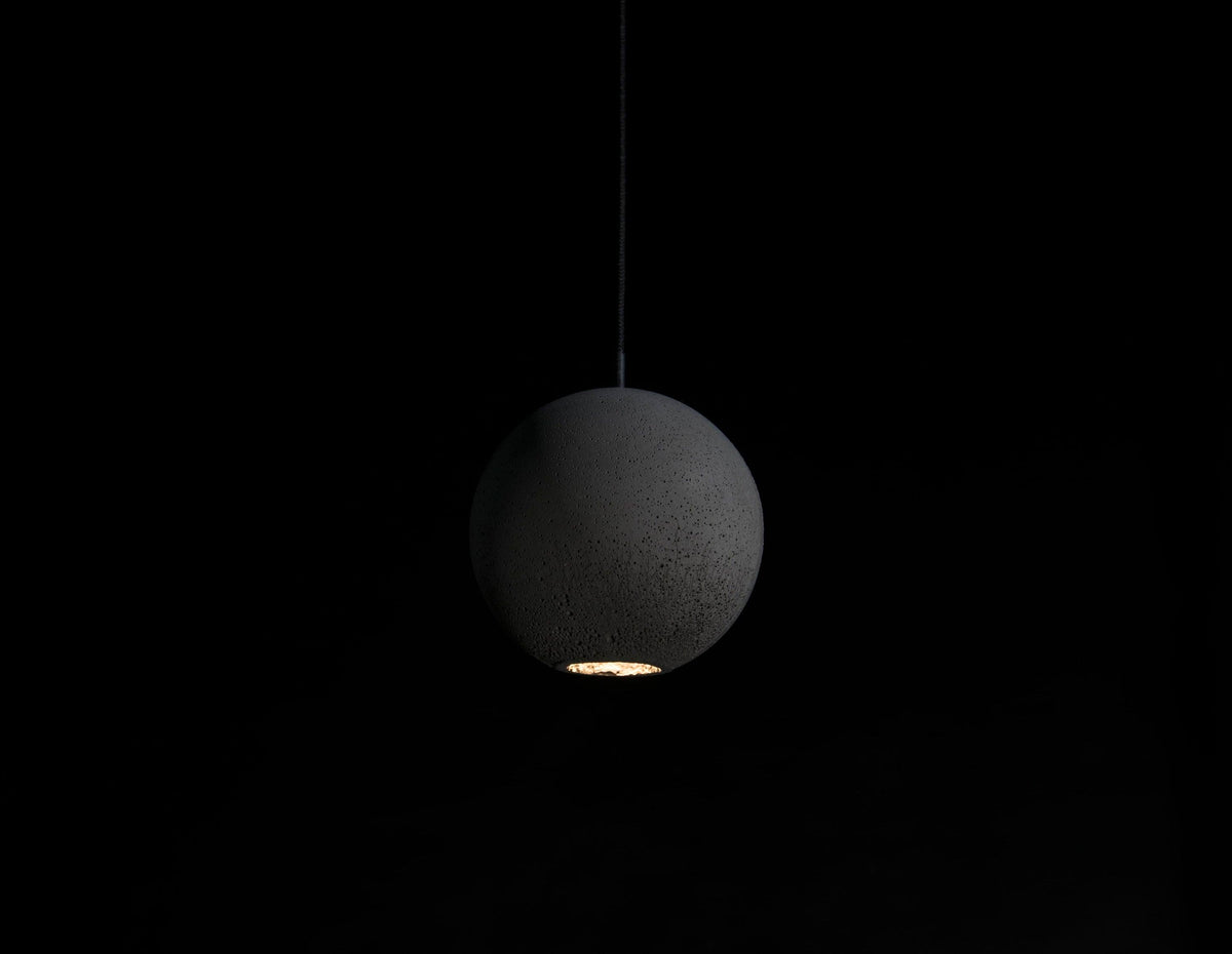 Umi Pendant Lamp Concrete Sphere Moon Minimalist