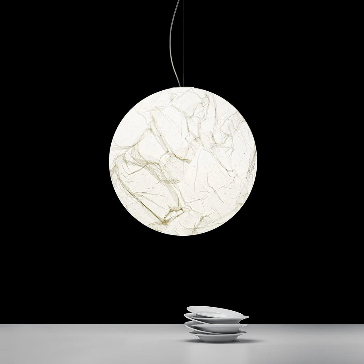 Globe Minimalist Silk Pendant Lamp