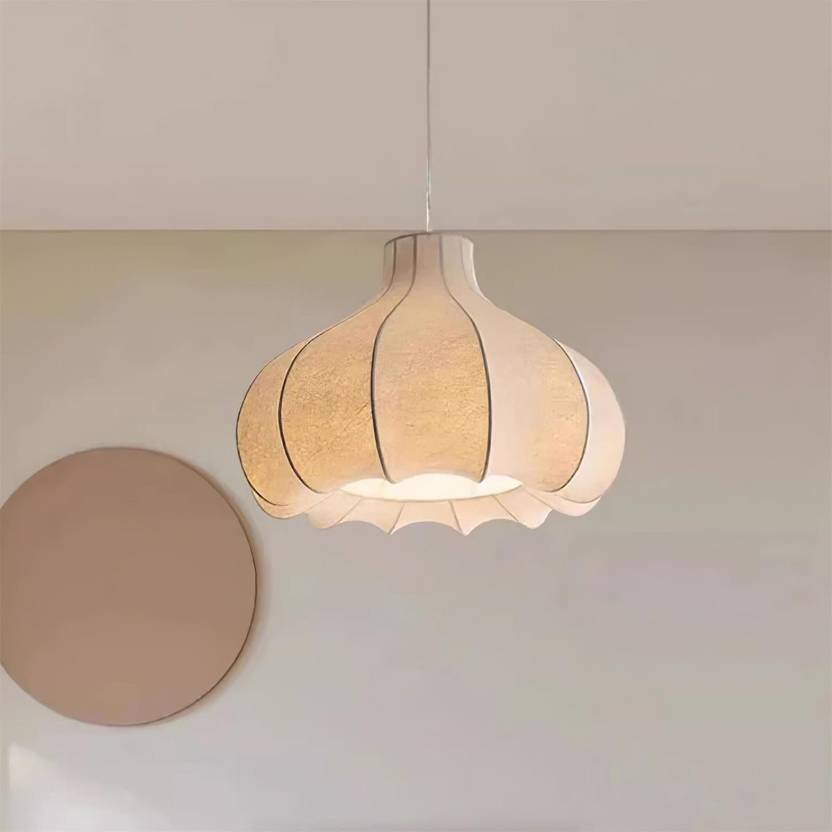 Zinnia Vintage Fabric Pendant Light
