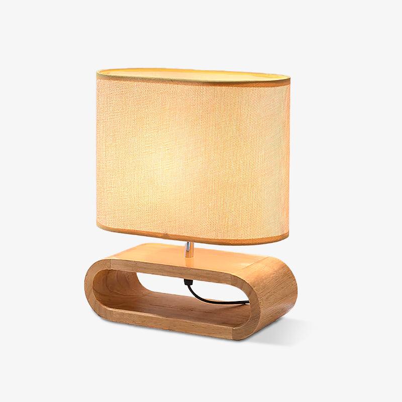 Loop Rustic Wood Table Lamp