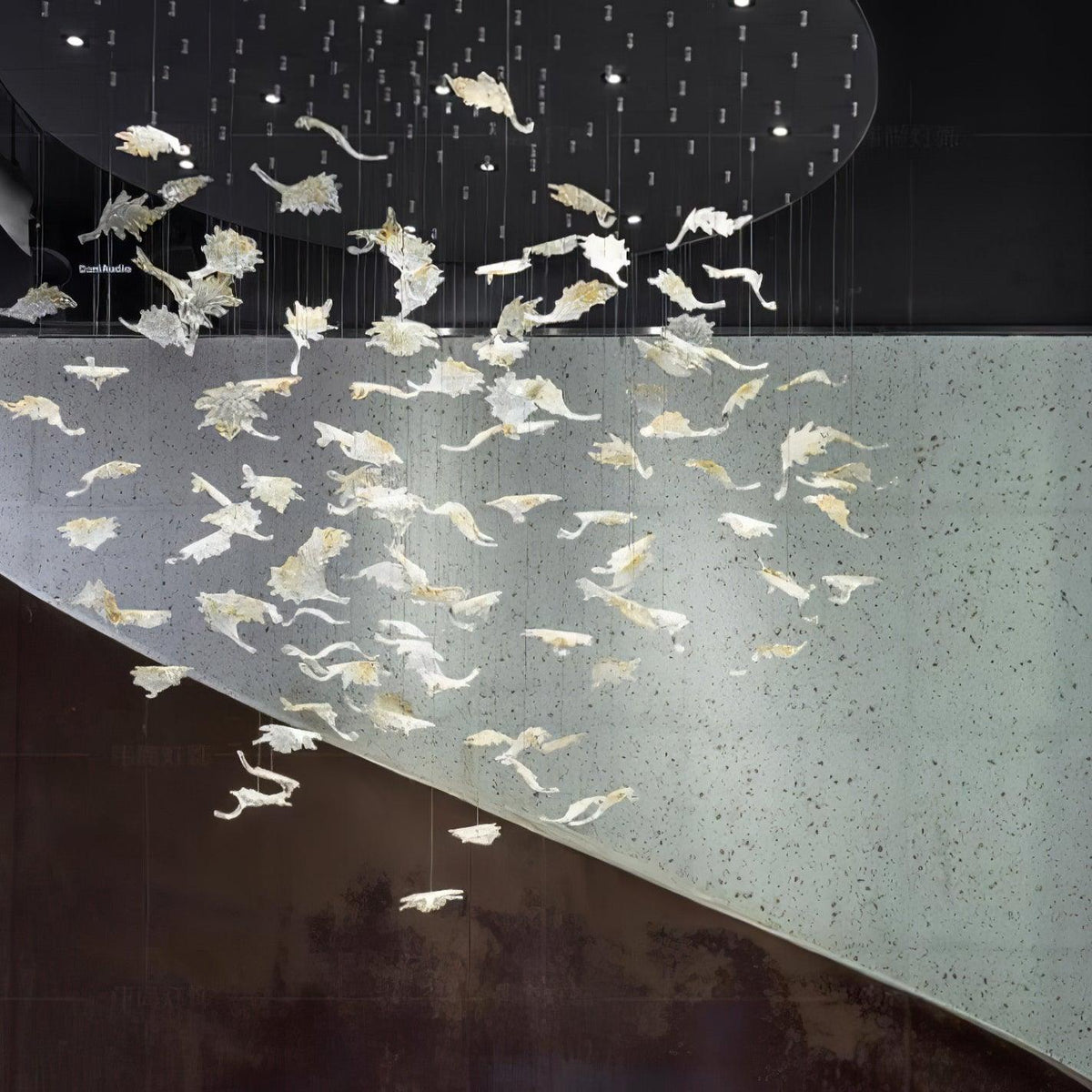 Syraean Multicolor Maple Leaf Crystal Chandelier