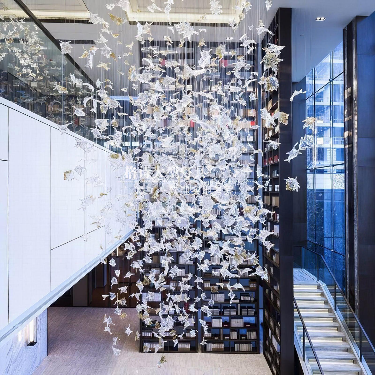 Syraean Multicolor Maple Leaf Crystal Chandelier