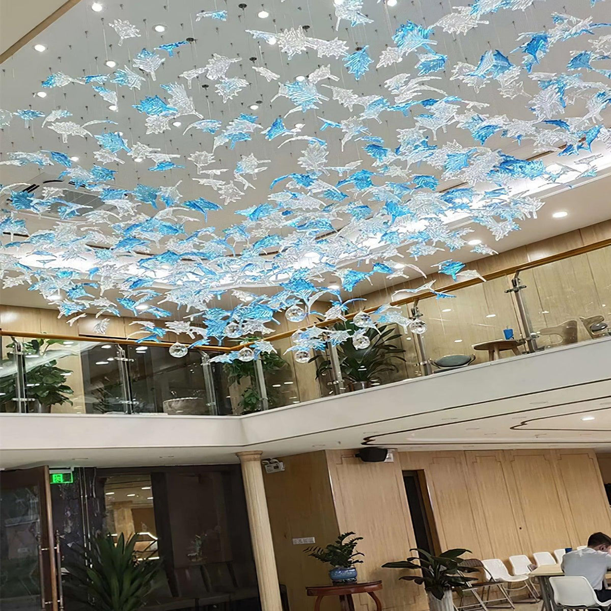 Syraean Multicolor Maple Leaf Crystal Chandelier