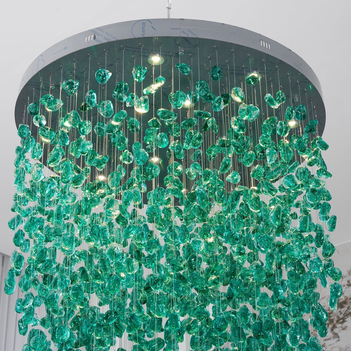 Belora Postmodern Luxury Stone Crystal Chandelier