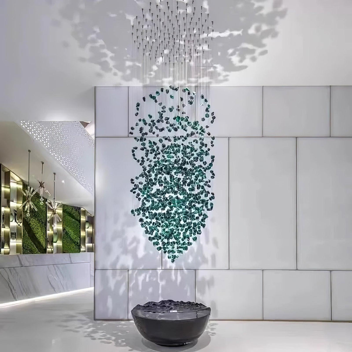 Belora Postmodern Luxury Stone Crystal Chandelier