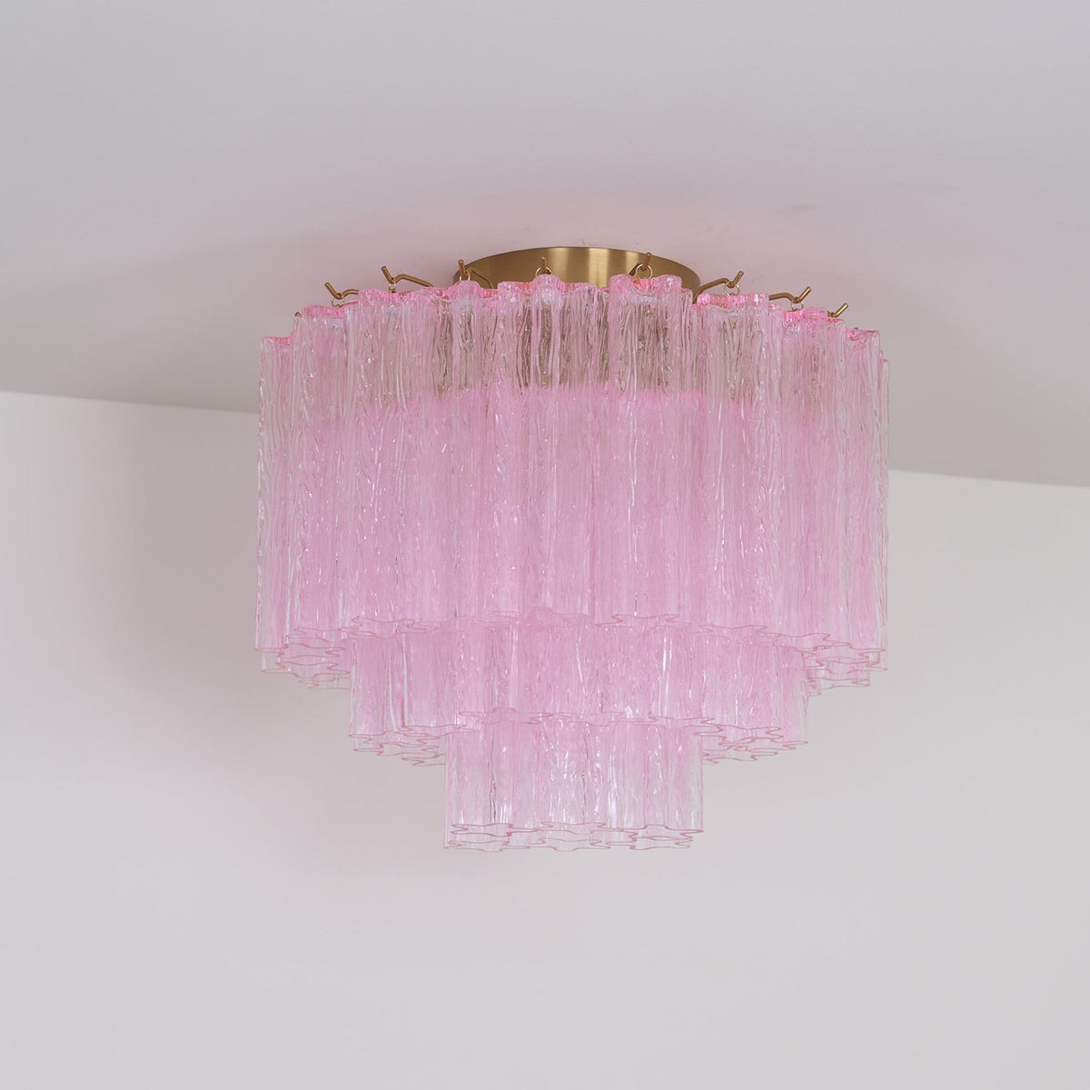 Veliaine Ceiling Lamp Murano Pink Glass Vintage