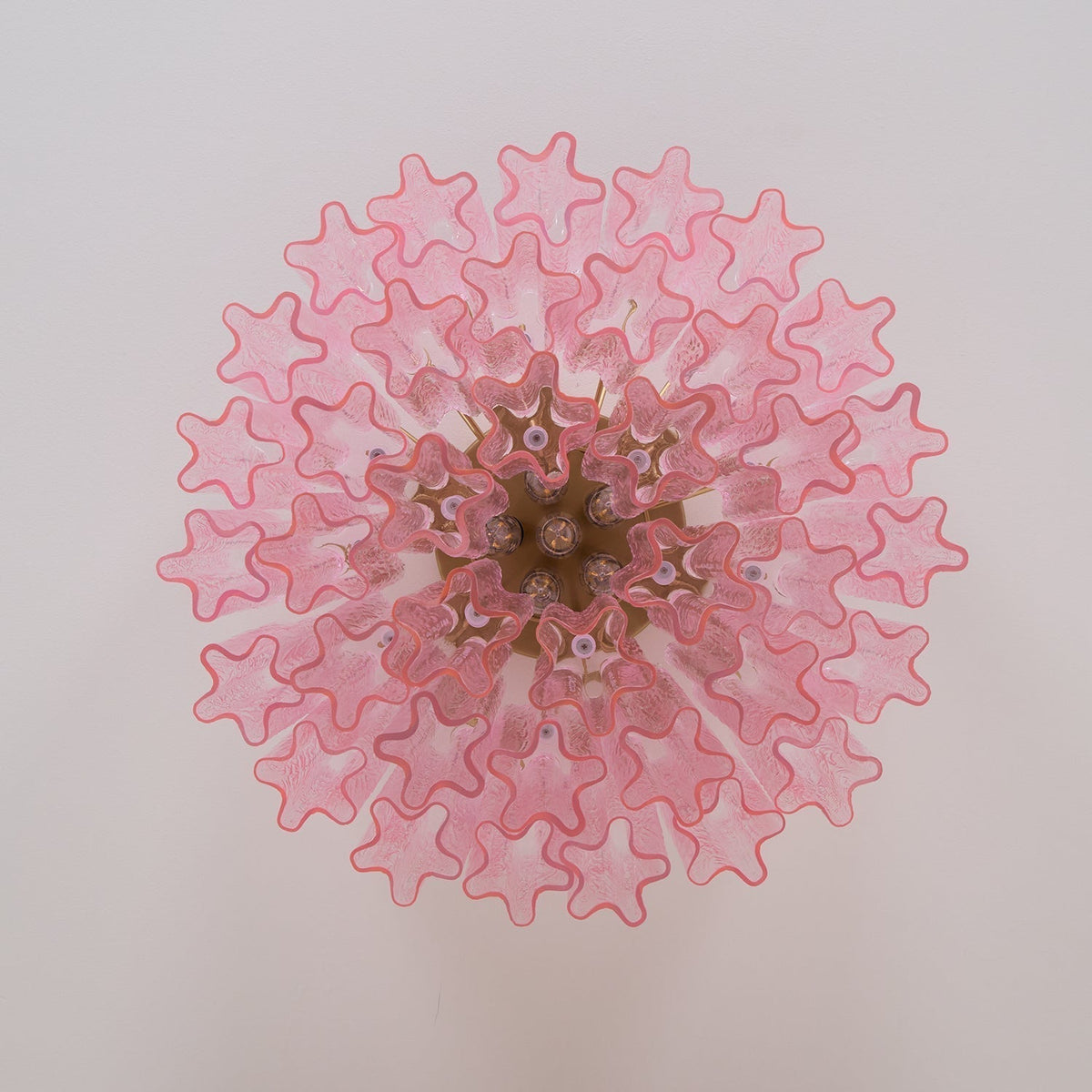 Veliaine Ceiling Lamp Murano Pink Glass Vintage