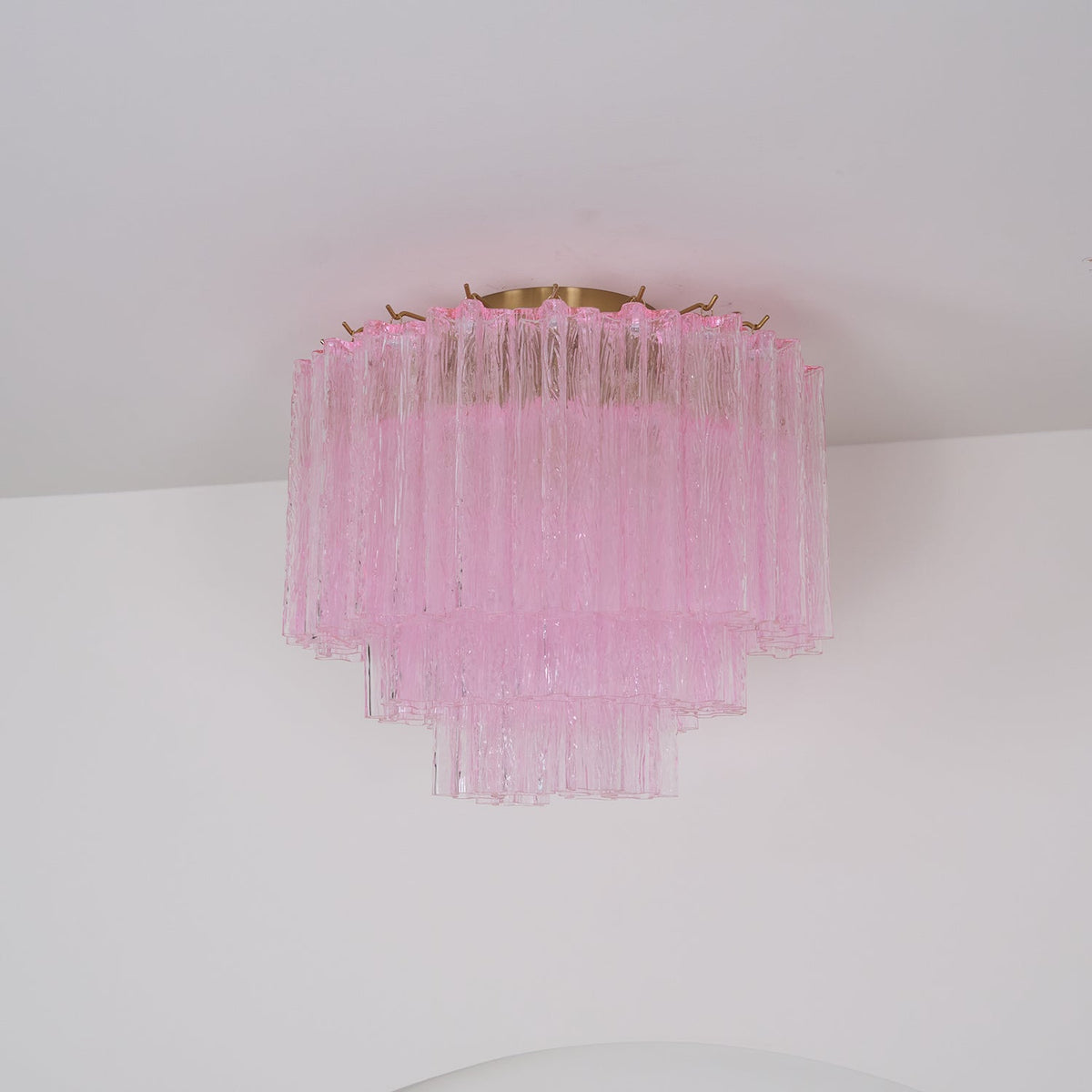 Veliaine Ceiling Lamp Murano Pink Glass Vintage