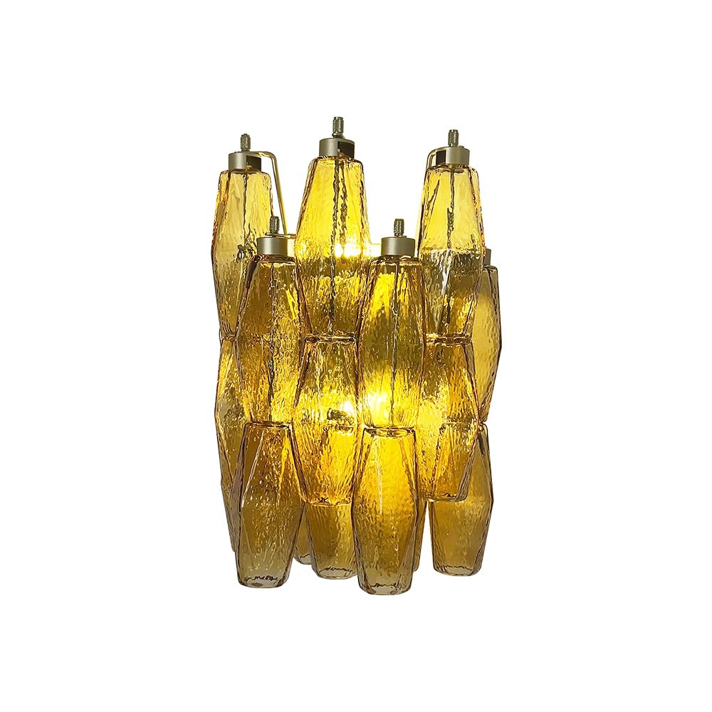 Liorenette Wall Lamp Amber Rhombus Glass Geometric Murano Warmth