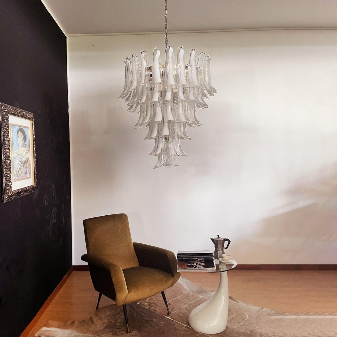 Celiian Chandelier Murano Glass Petals Vintage