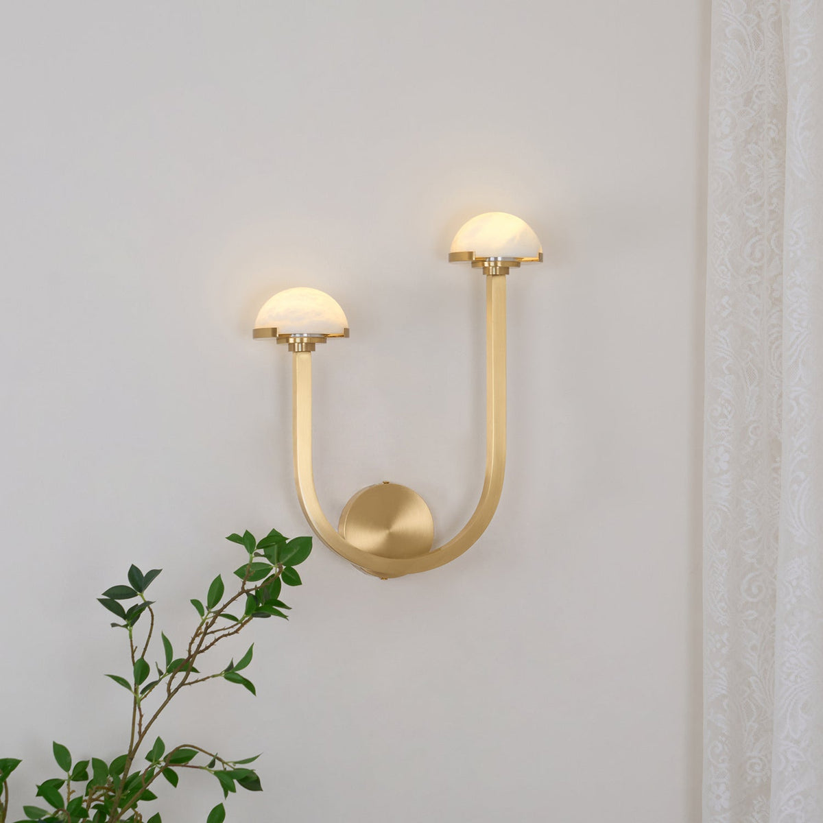 Vitalira Double Alabaster Wall Light