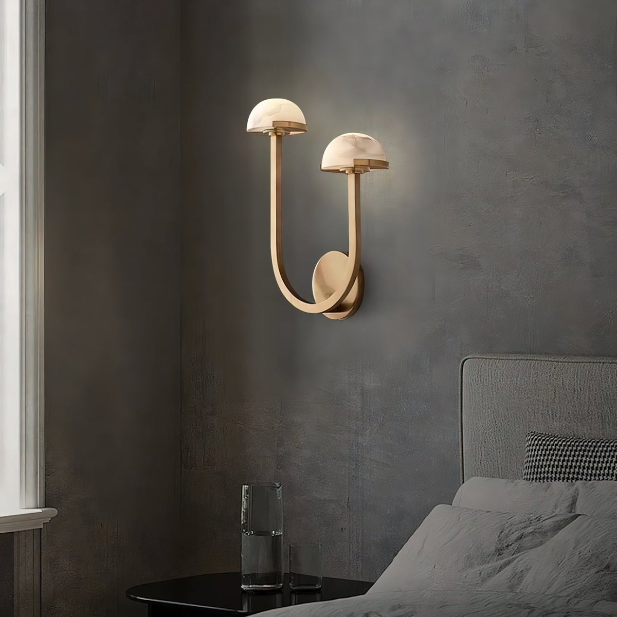 Vitalira Double Alabaster Wall Light