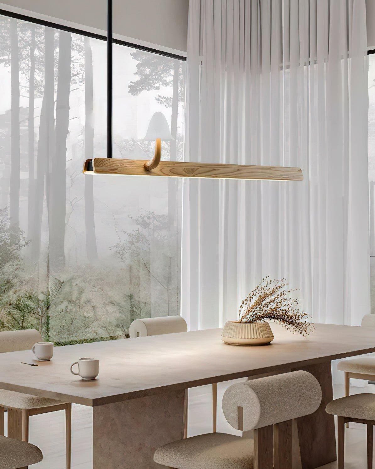 Aldalira Chandelier Mushroom Wooden Minimalist Modern