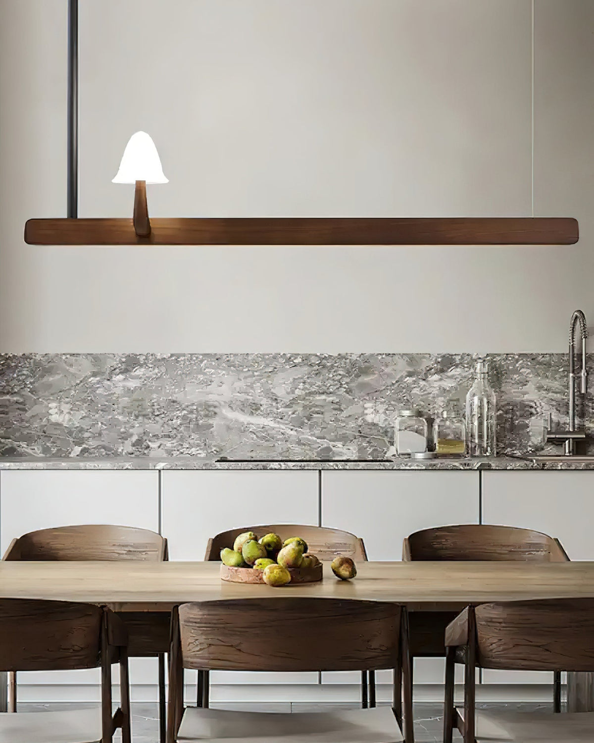 Aldalira Chandelier Mushroom Wooden Minimalist Modern