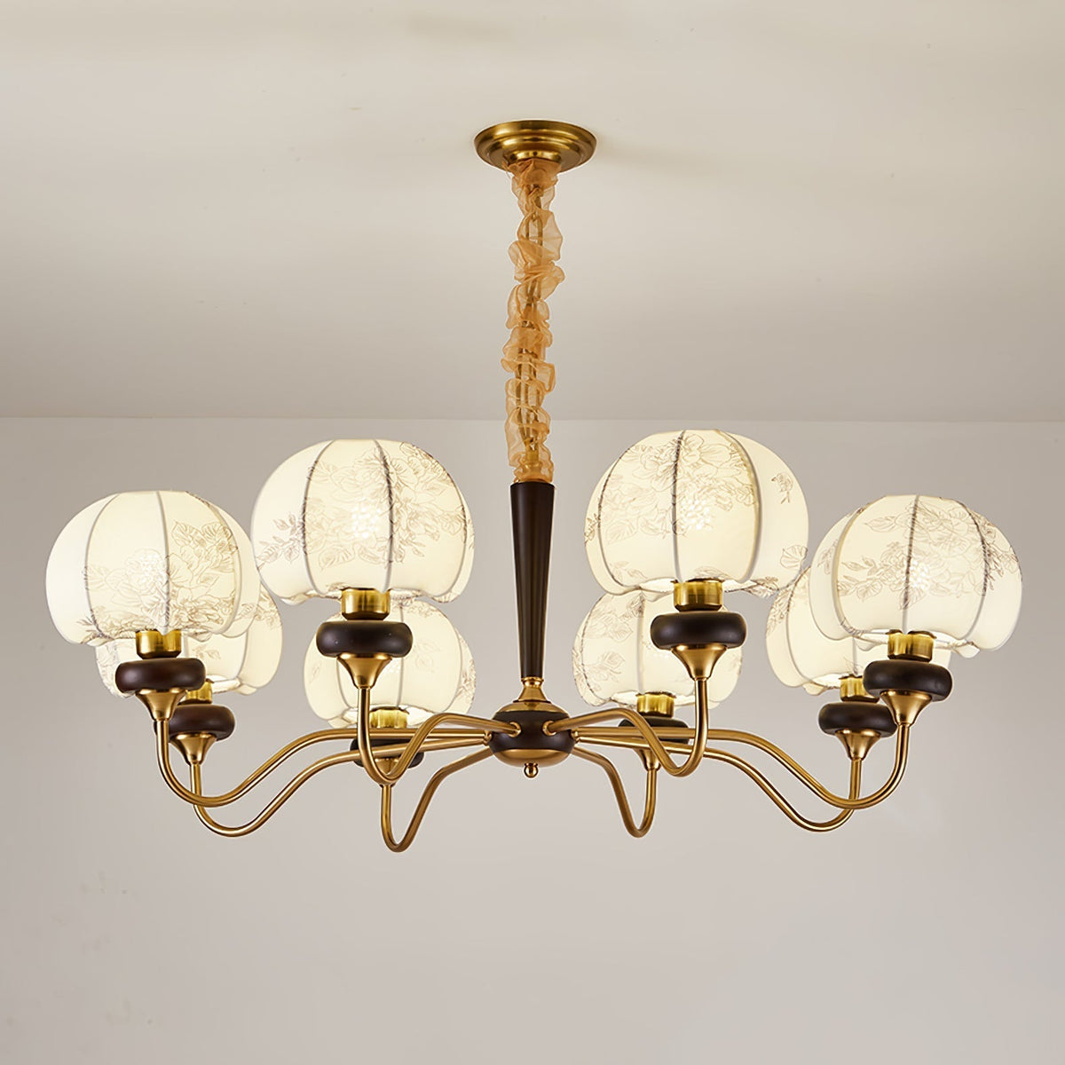 Orchid Vintage Fabric Chandelier